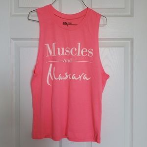 Muscles and mascara tank